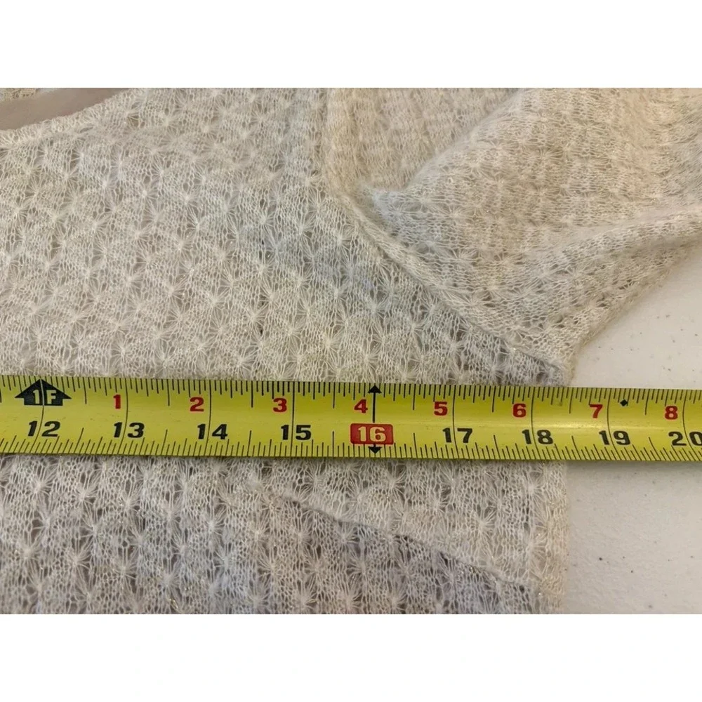 Anthropologie a'reve Sweater Womens M Soft Romantic Fairy Ethereal Feminine Lace - Picture 7 of 8